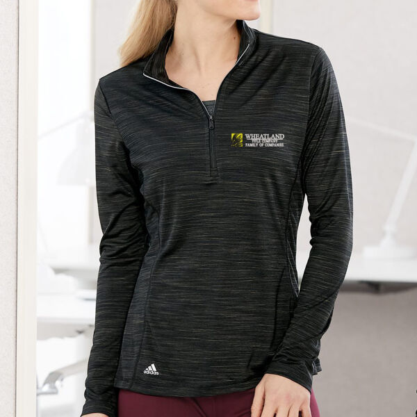 Women's Adidas Wheatland Title Lightweight Melange Quarter-Zip Pullover Thumbnail