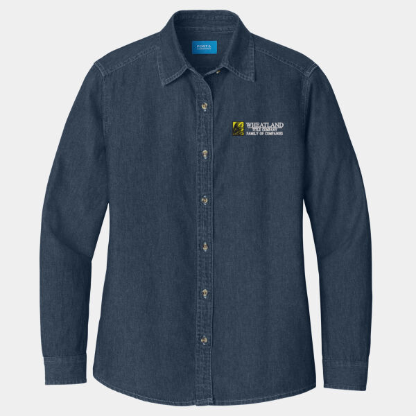 Wheatland Title Ladies Long Sleeve Denim Shirt Thumbnail
